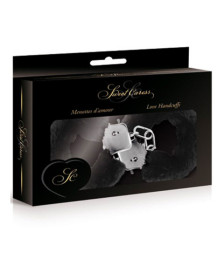 Menottes fourrure noires de poignets avec sécurité - CC5140030010